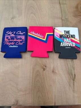chubbies Can Cooler Trio - Blue, Pink, Black